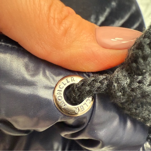 MONCLER Velvet puffer coat Isabelle chenille down jacket - Picture 16 of 16